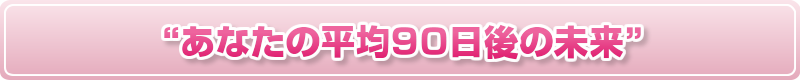 “あなたの平均90日後の未来”